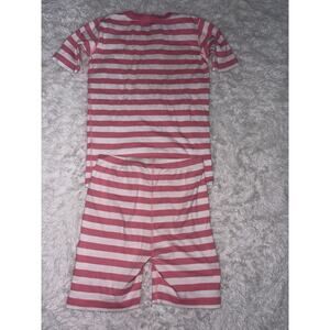 Hanna Andersson Kids 150 Two Pc. Short Pink Striped Pj Set. **NT FLAW**